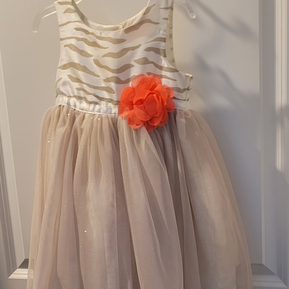 Easter Dress  Gold and white